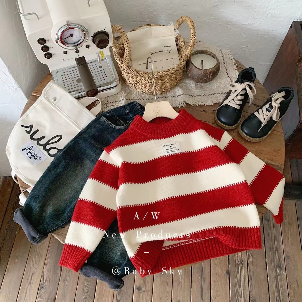 Anak-anak perayaan sweater gugur musim dingin ibadah anak laki-laki rajutan baju naga bayi tahun bar