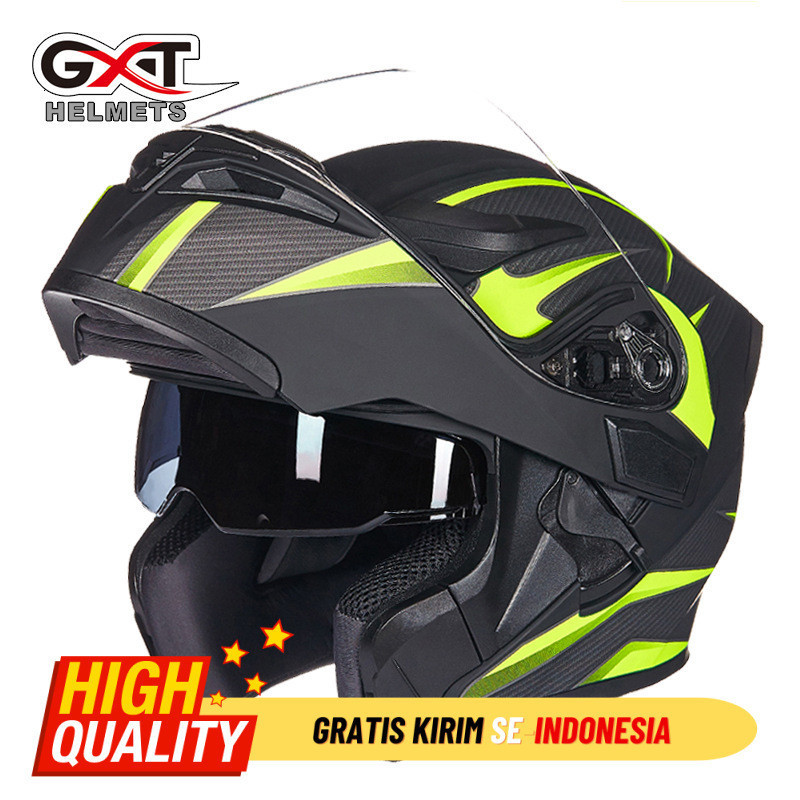 Helm Full Face Terbaru dan Keren  GXT Dual Lens Anti Mist Ternyata Penuh Empat Season Motorcycle Saf