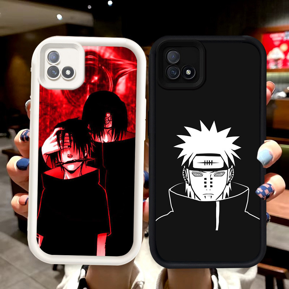 J-42 Anime Naruto Hitam Putih silikon lembut Casing untuk OPPO A16K A16E Realme C20 C20A C11 2021