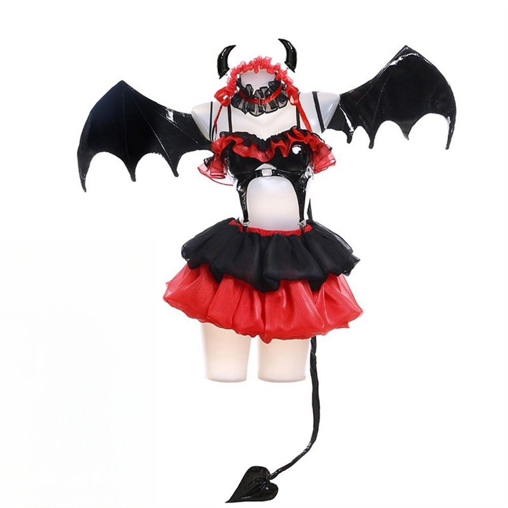 Tokisaki Kurumi Cosplay DATE A LIVE Bikini Demon Wing Costume Anime Clothes Suits For Woman