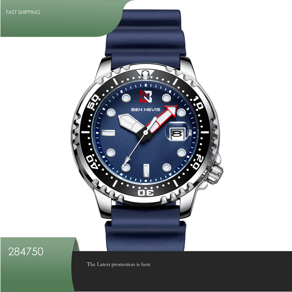 Jam Tangan Pria Stylish  BEN NEVIS Business Quartz Fashion Leisure Sports Waterproof Men's Watch  Im