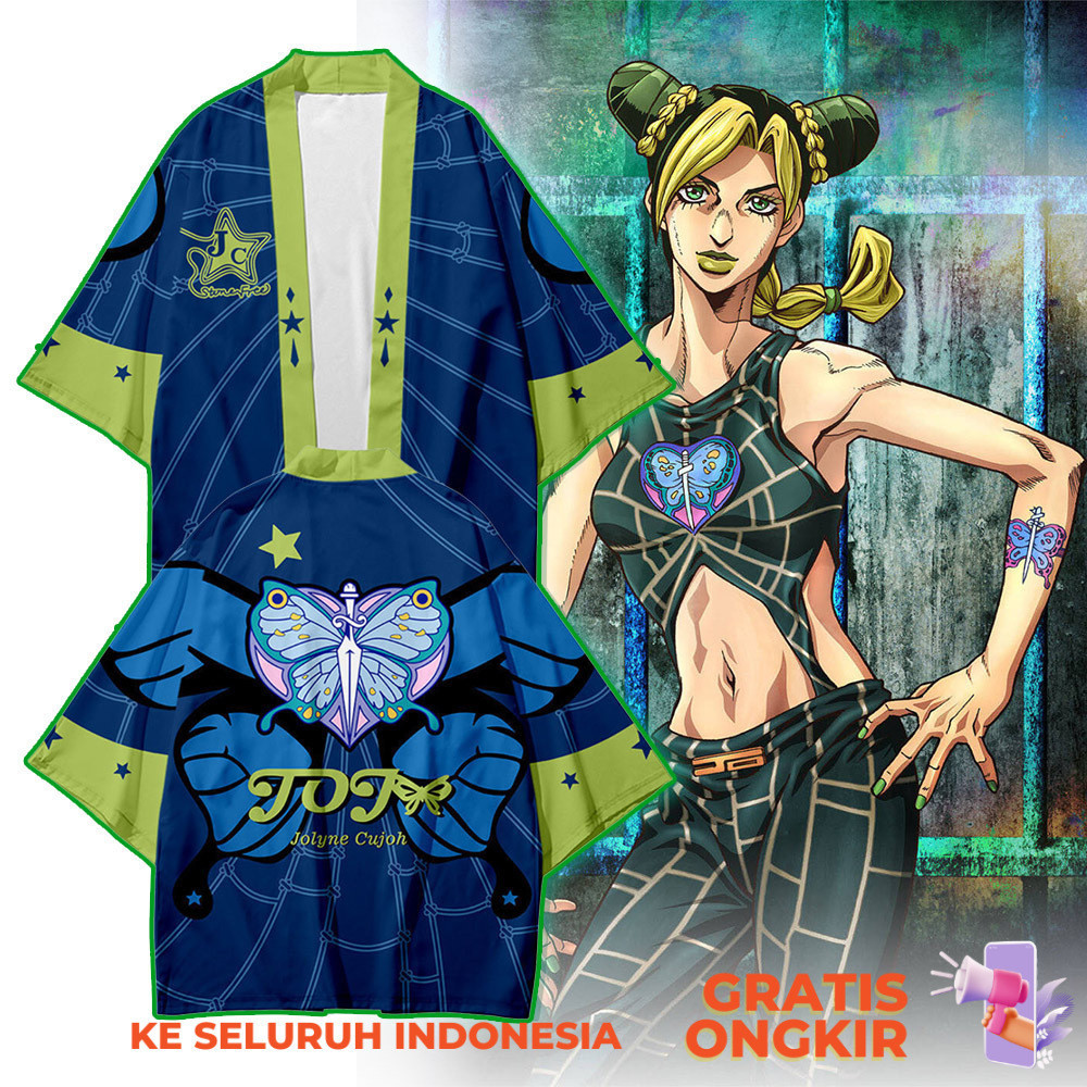 Pakaian Etnik  2023 New JOJO's Wonderful Adventure: Around the Sea of Stones, Xu Lun's kimono coat i