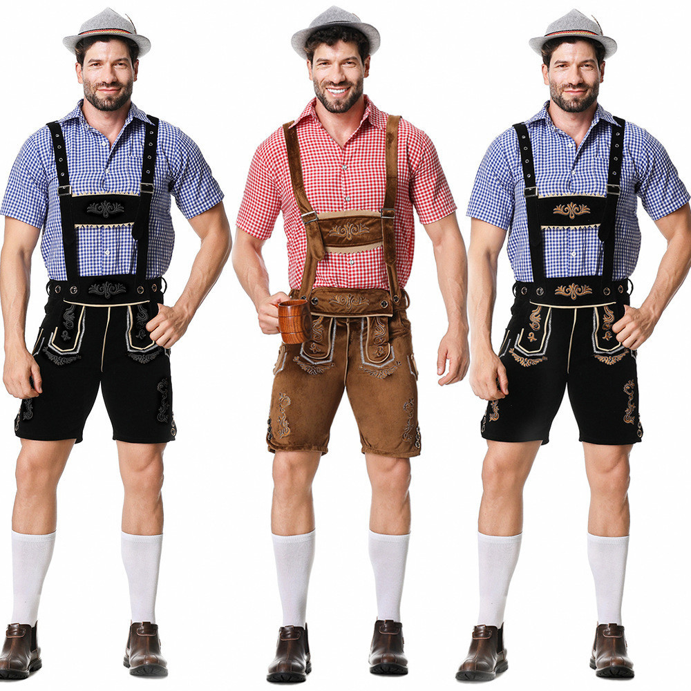Festival Bir Jerman kostum pesta cosplay game suit kulit tradisional Bavaria set