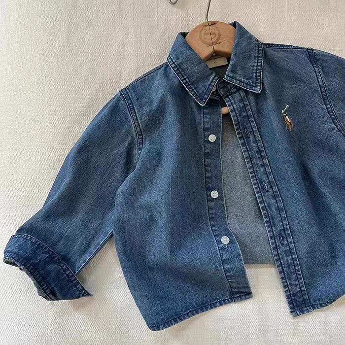 Kaos denim anak-anak gaya barat