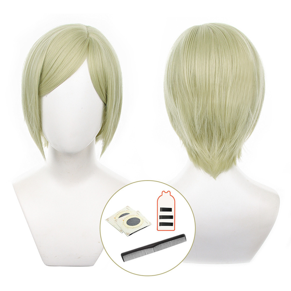 HOLOUN Jujutsu JJK Anime Nanami Kento Cosplay Wig Rose Net Synthetic Fiber Adjustable Size Halloween