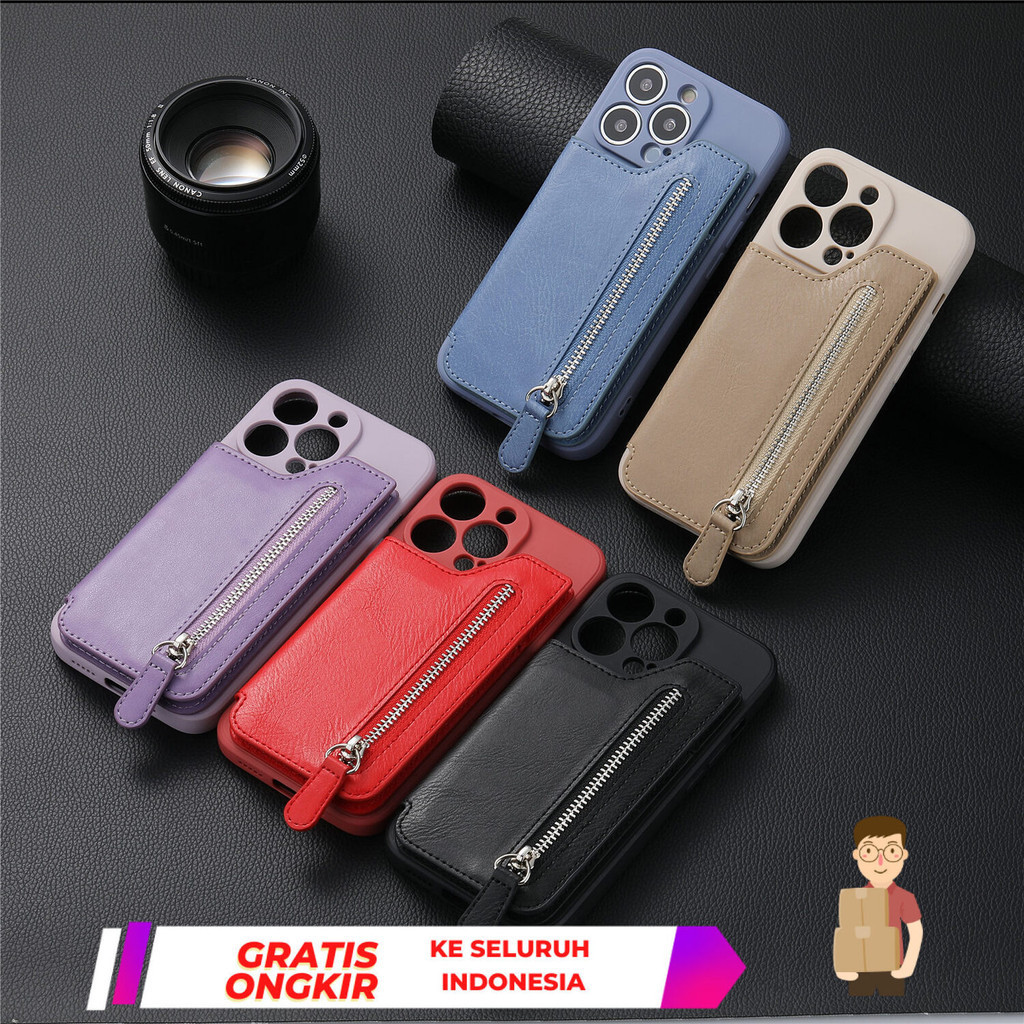 Case Lucu  Sesuai untuk iPhone 15 silikon velvet telepon Apple, pemegang kartu, dompet zipper, perub