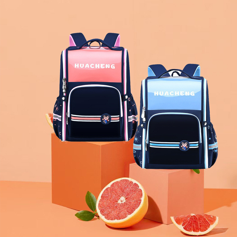 Tas belakang sekolah dasar PU baru anak laki-laki dan perempuan, tas ruang yang terintegrasi untuk k