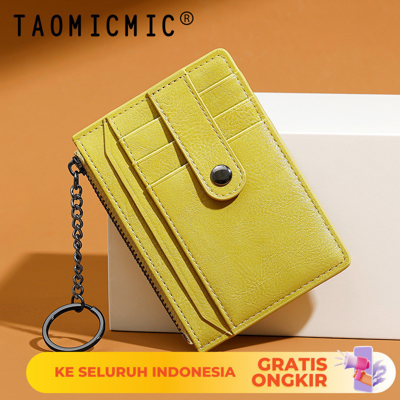 Dompet  Terlihat Tinggi Multi Baru Tas PU Sederhana Kartu Kapasitas Besar Penutup Kunci Tanda Wanita