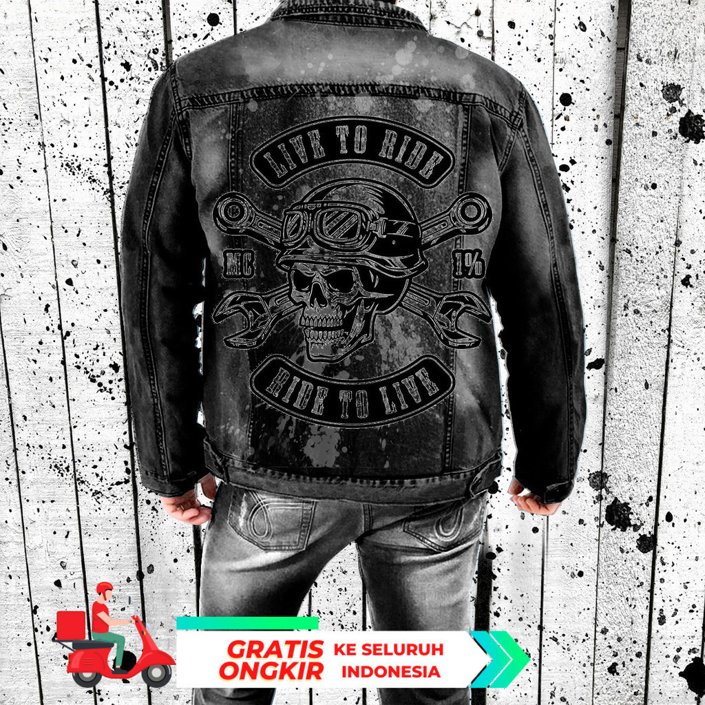 2207 * Skull Trade Long sleeved Autumn/Winter Punk Men's denim jacket