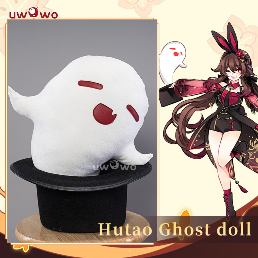 Di Stok UWOWO Hutao Pillow dengan Hat Prop Exclusive Hu Tao Genshin Impact Bunny Suit Cosplay Cute A