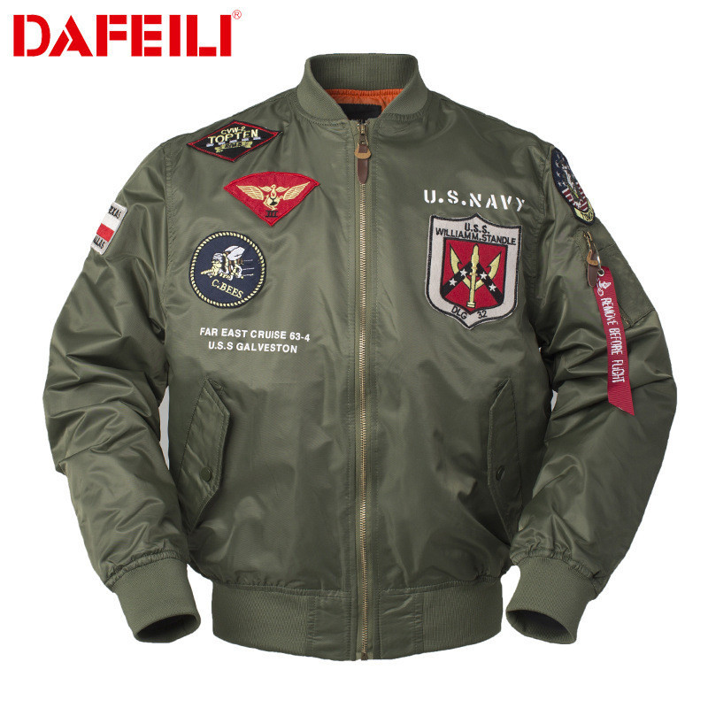 TOP GUN Spring and Autumn MA-1 Flying Tigers Arrogant Eagle Style Brave Air Force Pilot jaket untuk 