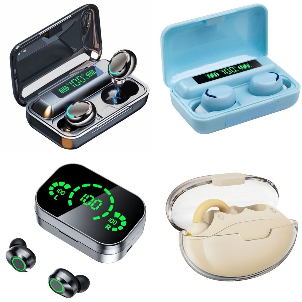 F9-5C Baru A6S YD03 Bluetooth TWS4 Wireless Earphones In Ear M90 Digital Display