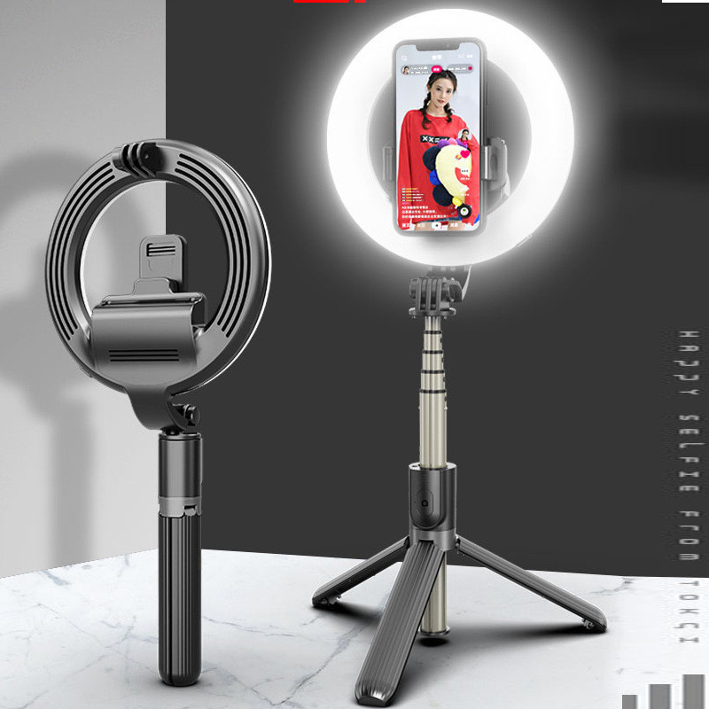 Lampu kecantikan L07 lapisan aliran, tongkat selfie Bluetooth, remote control, aliran langsung denga