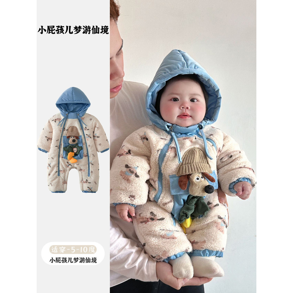 Bayi sepatu kapas hangat pria pakaian bayi kecil musim dingin menebal anak-anak keluar memanjat