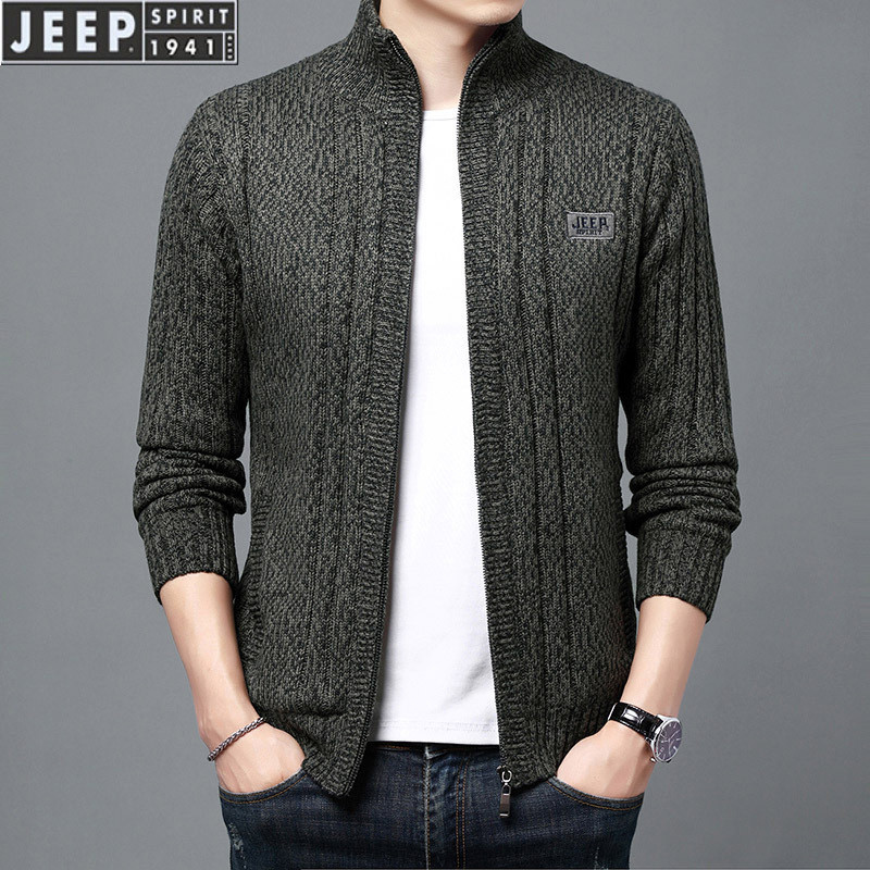 JEEP SPIRIT plus sweater untuk gugur dan musim dingin knitwear produk baru cardigan laki-laki, jaket