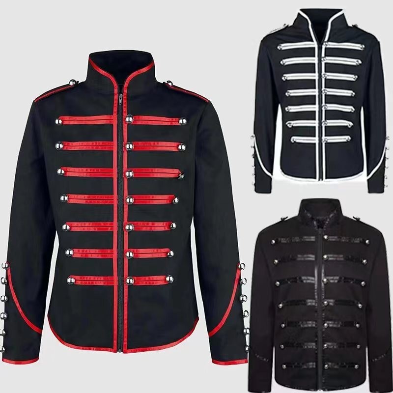 2023 New medieval Gothic men's jacket steampunk