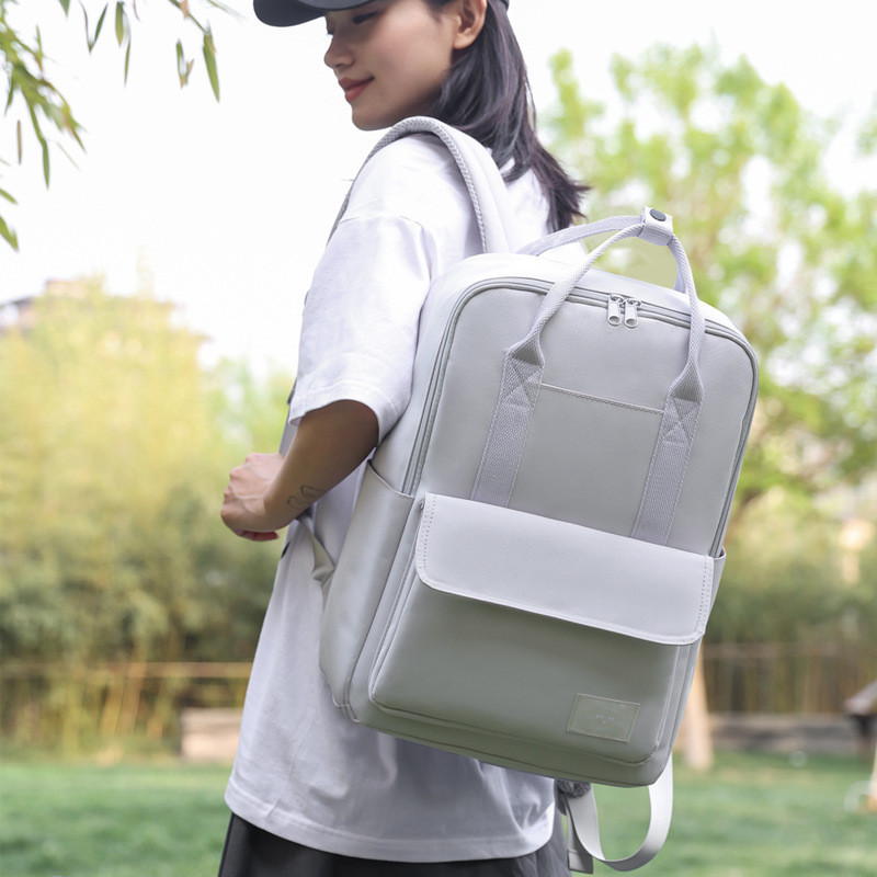 Backpack untuk pria dan wanita, trendy brand leisure kapasitas besar perjalanan, tas pakaian layar, 