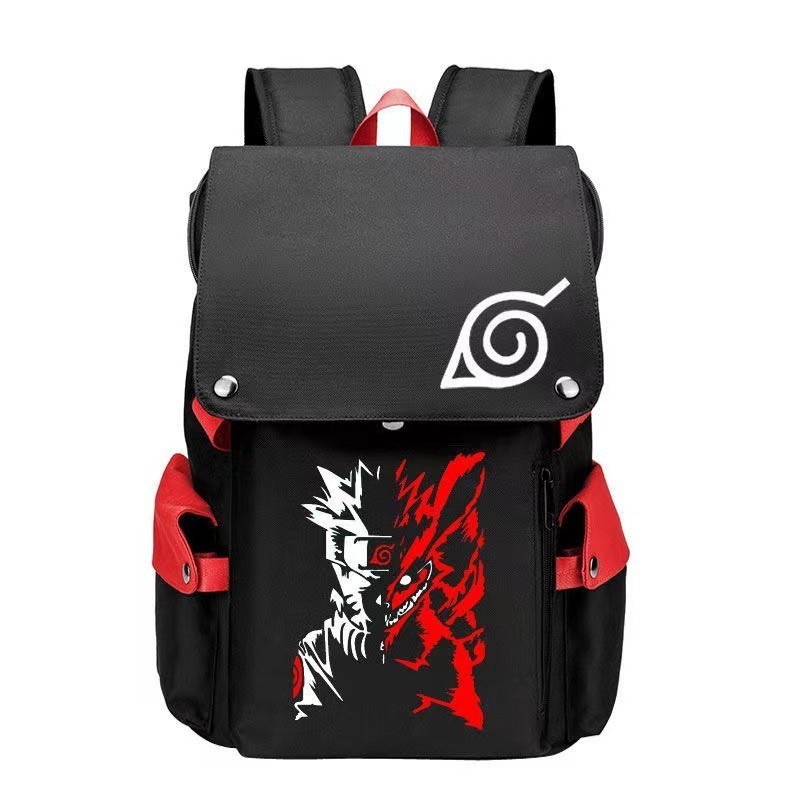 Naruto mencetak belakang siswa, perjalanan luar, tas komputer USB untuk pria dan wanita