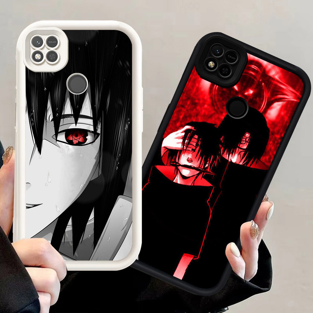 J-42 Anime Naruto Hitam Putih silikon lembut Casing untuk Realme C25Y C21Y C21 Narzo 30A 20
