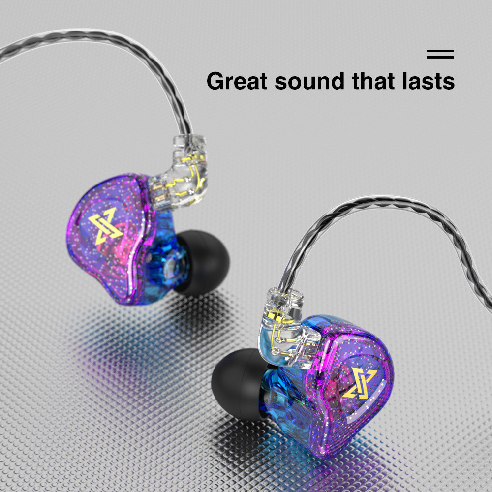 QKZ AK6 MAX Dalam telinga Dinamik HiFi Suara Kualitas Kekuatan Bass Kulit Telinga Kabel Baru