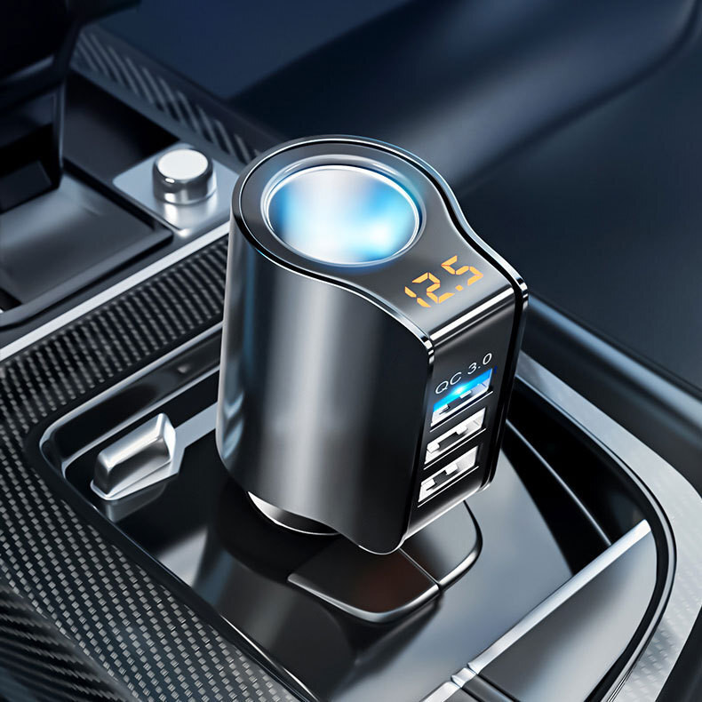 Pemilik ponsel ponsel, pembuatan cepat, pasokan listrik pencahayaan rokok 12V untuk mobil, satu samp