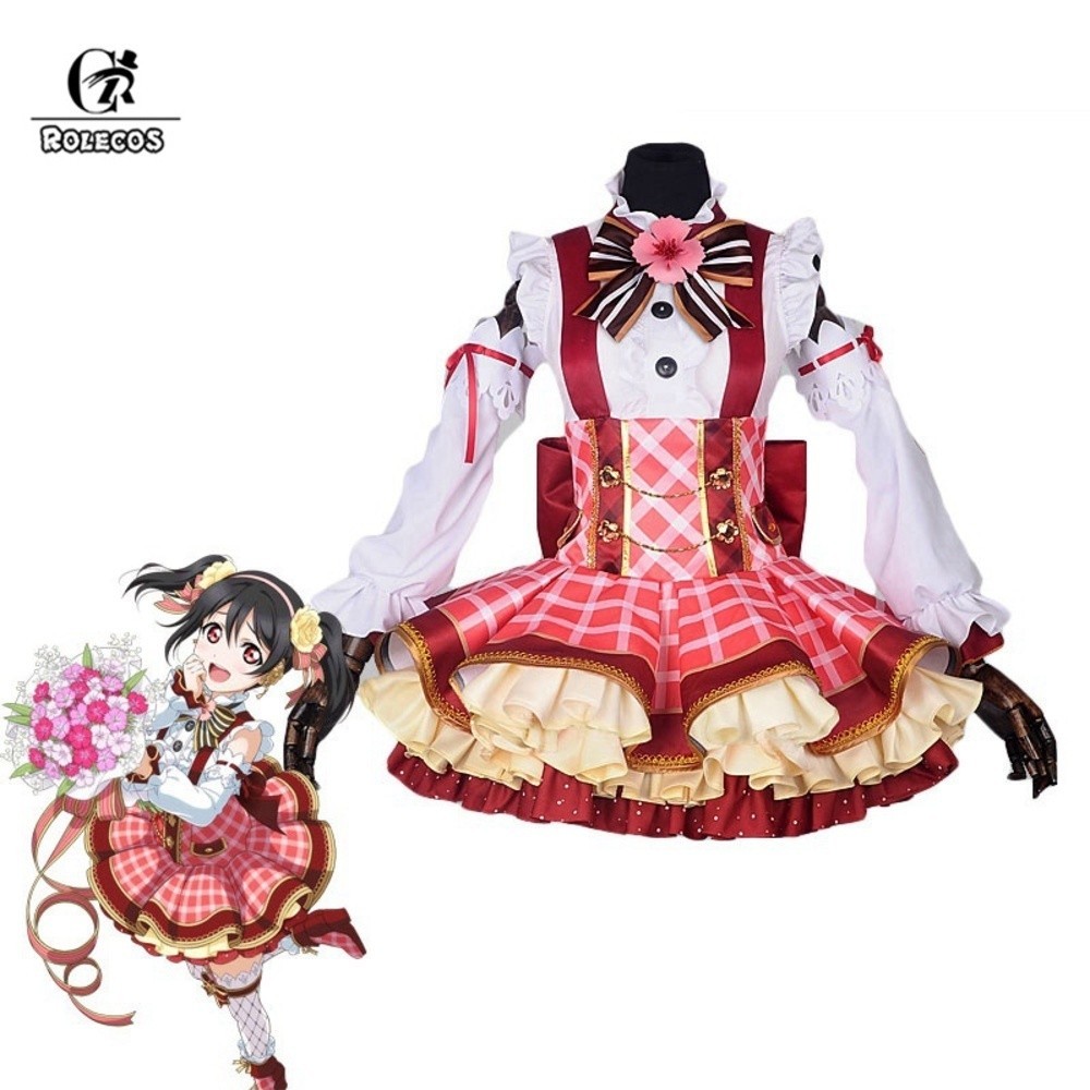 ROLECOS Lovelive Flower Bouquet Yazawa Nico Nozomi Tojo Eli Rin Cosplay cinta hidup Kostum Sonoda Um