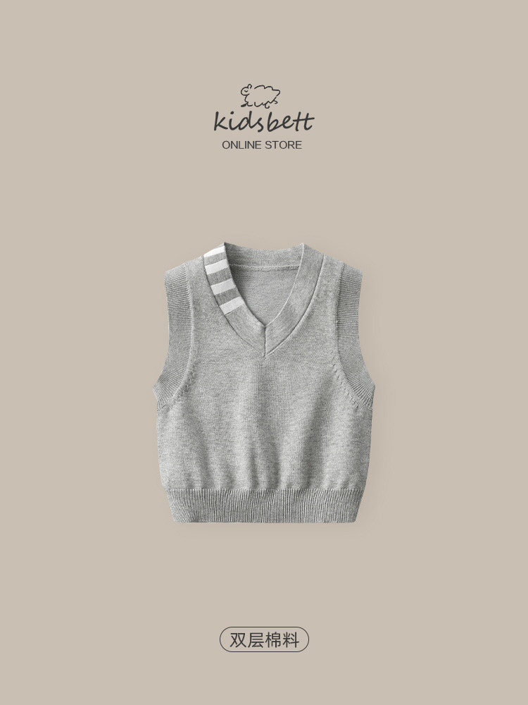 Anak laki-laki rajutan 2025 baru bayi sweater baju rompi semi musim gugur anak kuda klip