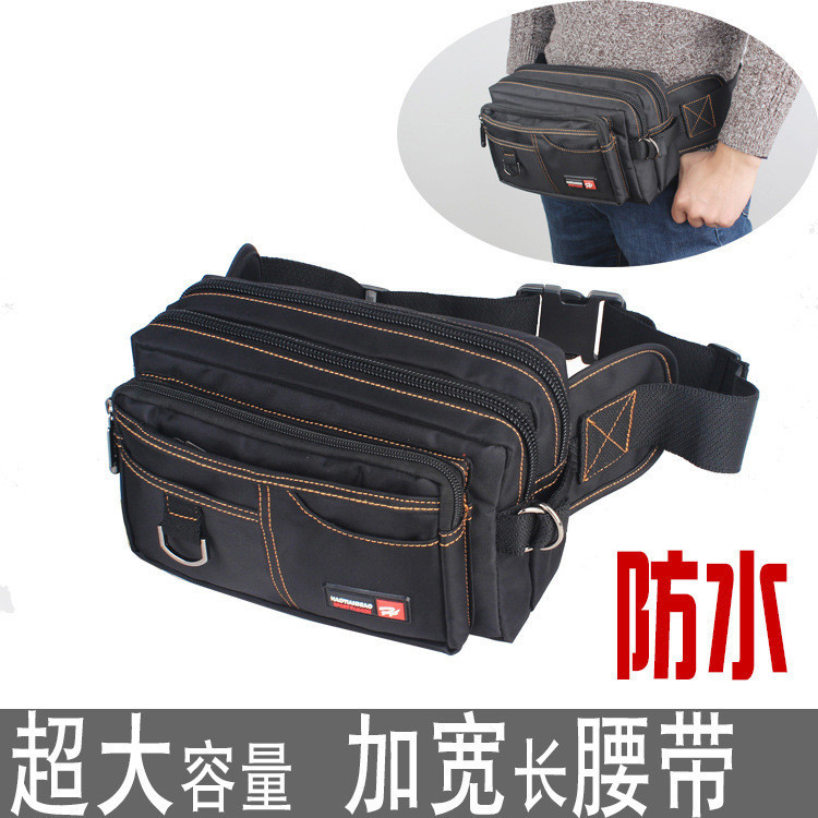 Tas luar untuk pria baru, dada canvas multifunksional, pinggang, tas pinggang olahraga kecil