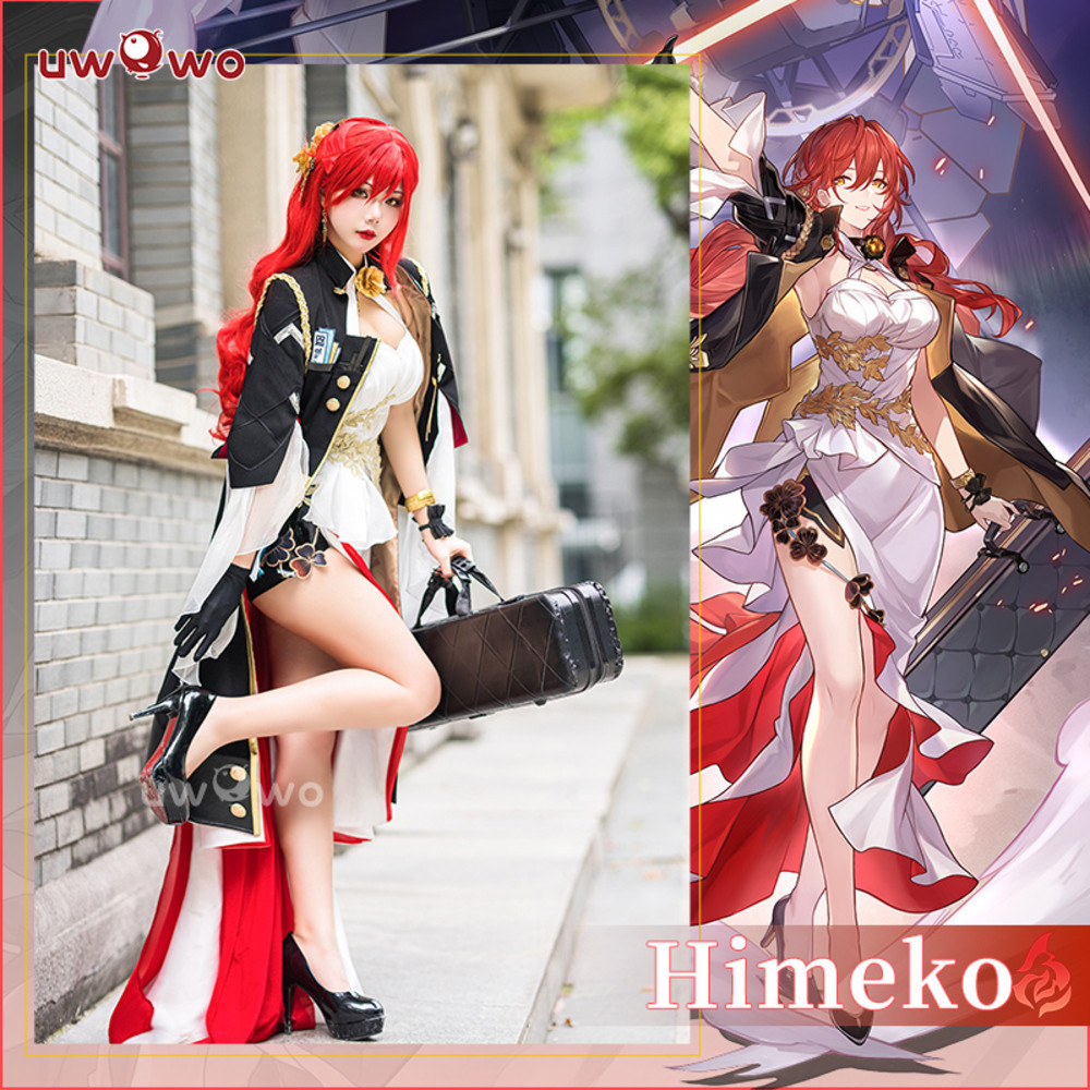 UWO Himeko Honkai Star Rail, Himeko, Cosplay wanita, pakaian kostum Halloween