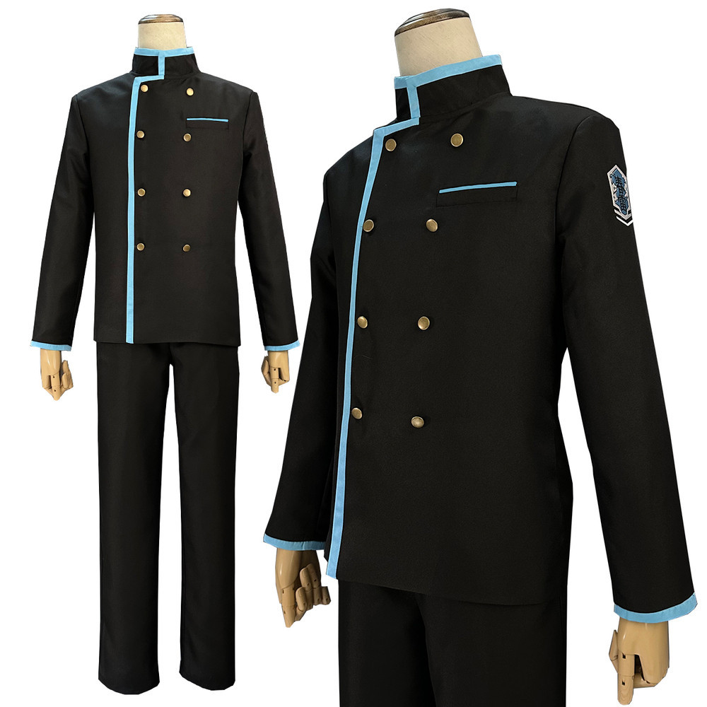 HOLOUN Blue Lock Anime Rin Itoshi Cosplay Costume Wig High School Uniform DK Embroidery Coat Pants R