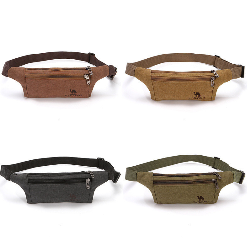 Tas pinggang lapisan olahraga yang tipis untuk pria dengan kapasitas besar, register uang tunai, per