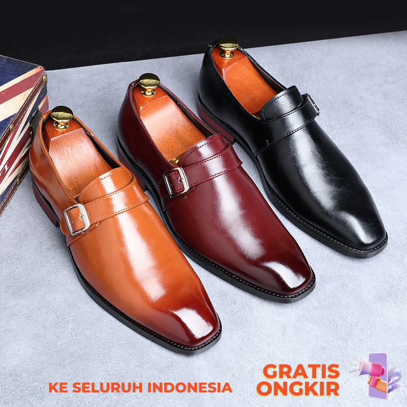 Sepatu Kerja Pria  Sepatu kulit laki-laki, yang terlalu besar, sepatu laki-laki