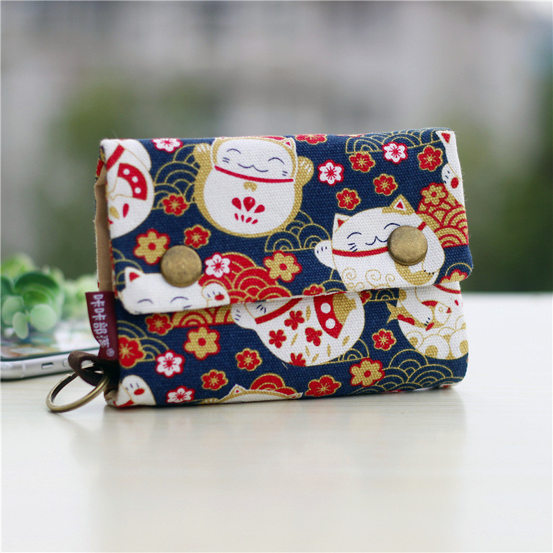 Kaka Tribe Korean Canvas Men's and Women's Wallet Taobao Kecil Multi menggunakan Tas Kunci