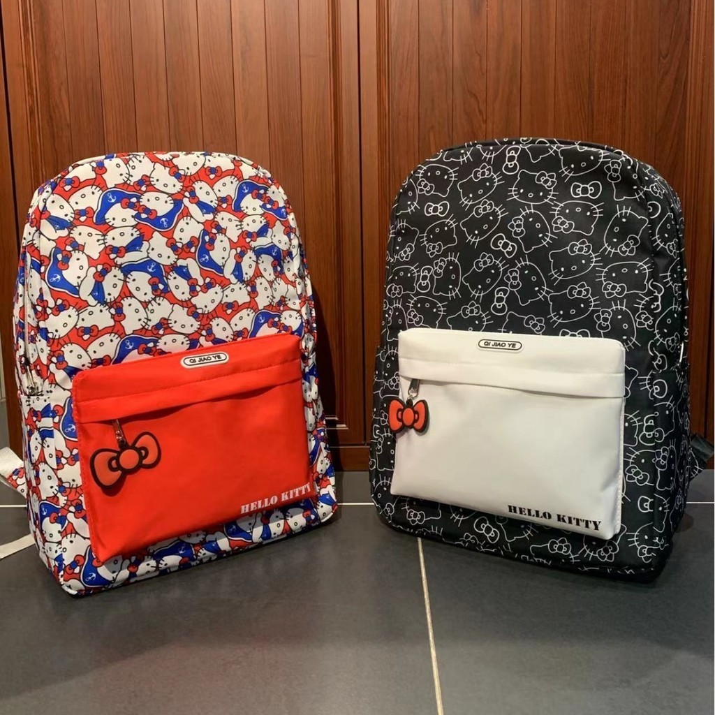 Tas siswa sekolah menengah dan menengah, perjalanan, ringan, kampus versatile, tas belakang kucing u