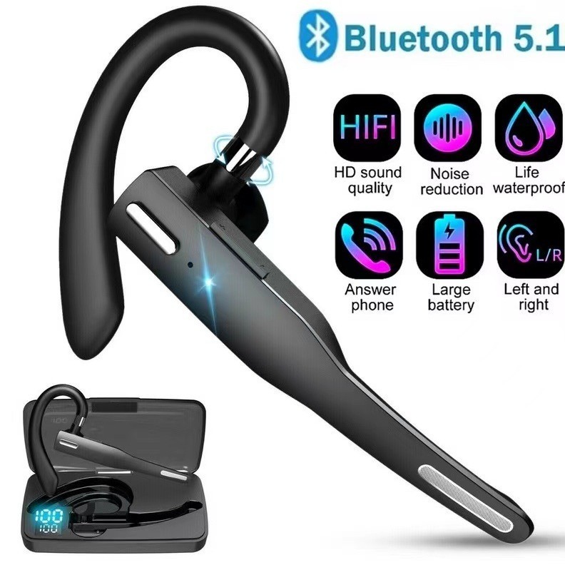 Business Mounted Wireless Earphones YYK-525 Ultra Long Range Car Bluetooth Single Ear