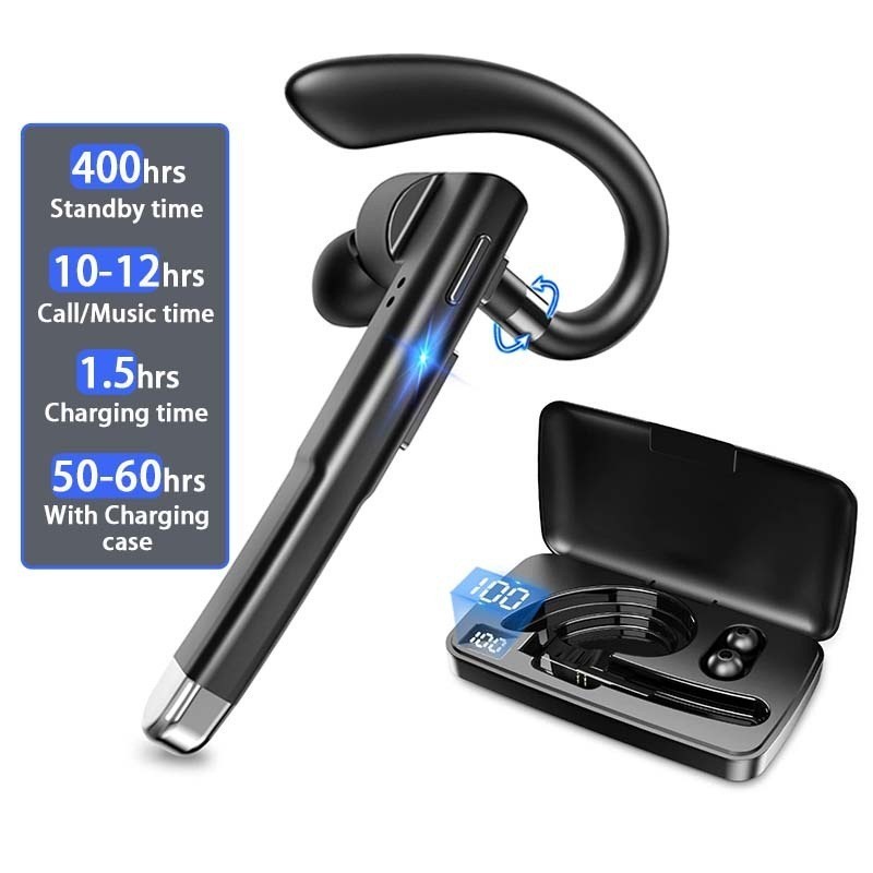 YYK-520 Business Single Earless Bluetooth Earphone with Hanging Ear, Huaqiangbei Call Noise Reductio