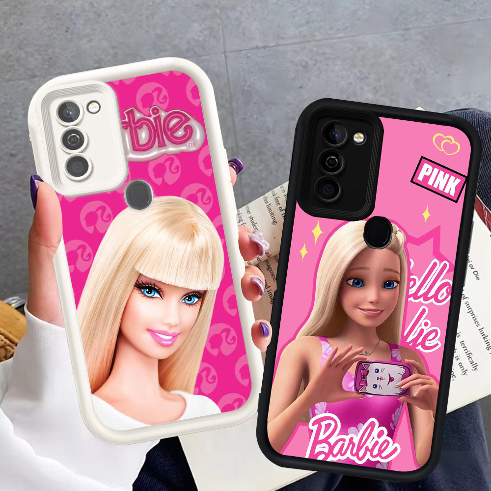 J-28 Barbie Girl Hitam Putih silikon lembut Casing untuk Infinix Smart HOT 12 5 11 Ram3 6 Ram2 10 Pl