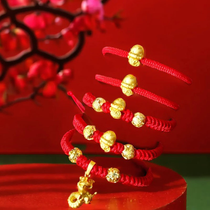 Gelang Shio Impor    2025 Ular Baru, Tahun Takdir, Woven Zodiac, Merah Ular, Jalur Transportasi, Per