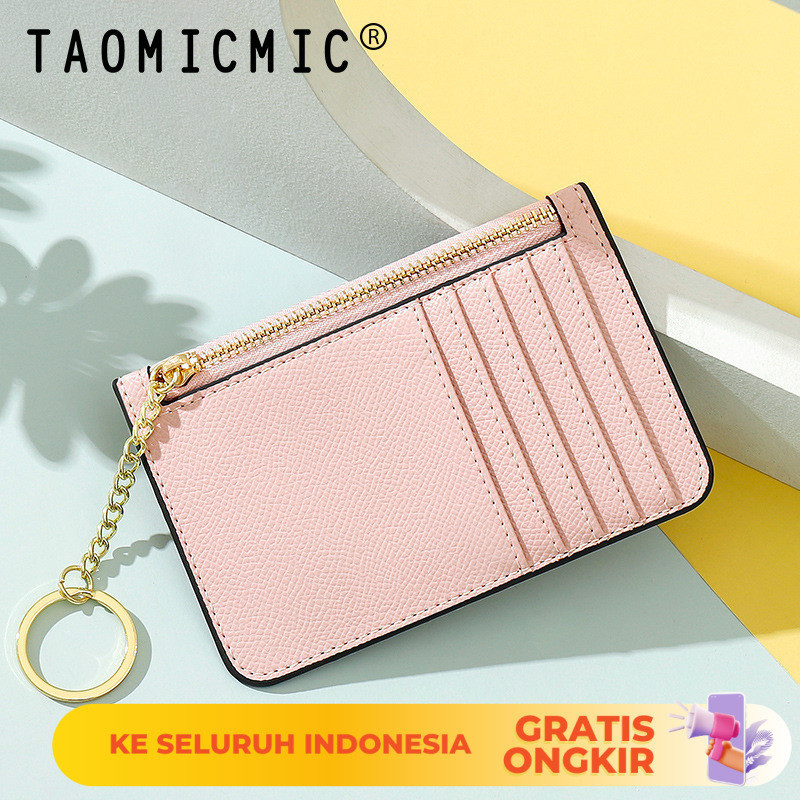 Dompet  Versi Korea baru minimalis, wanita yang sangat tipis, dalam tas kartu rantai kunci multi slo