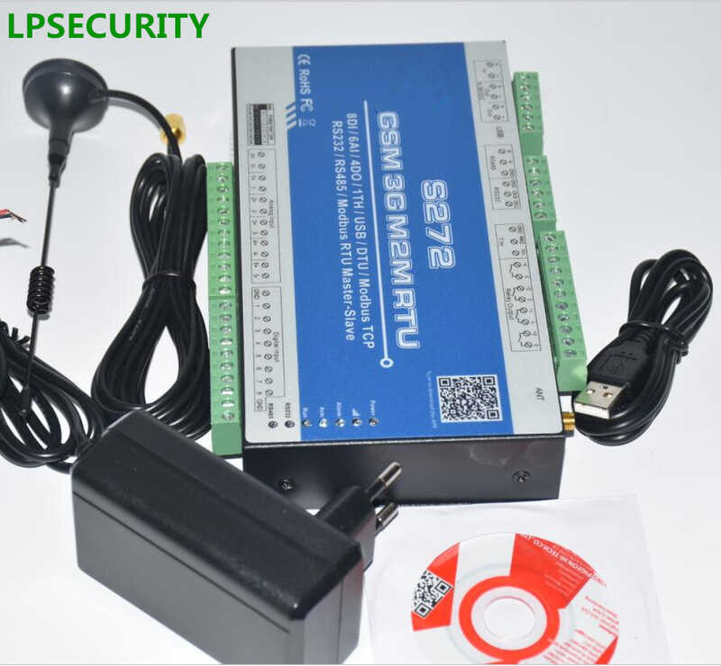 LPSECURITY 3G 2G GPRS modbus industry data logger, 2 RS232+1 RS485 S272,10 Analog input,6 Digit