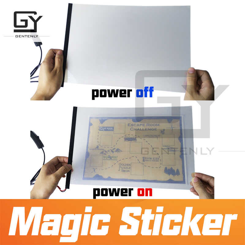 

Real Life Prop Magic Room Escape Game Power On Amazing Sticker To See Hidden Clues Secret Chamb