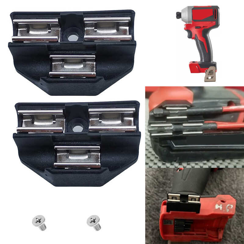 ￥ Untuk Makita//Milwaukee Hook Dual Holderfor Power Tool Accessories Bit Holder