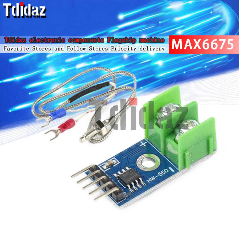 Tipe K MAX6675 modul sensor suhu termokupla Ukuran Modul Suhu hingga 1024 derajat