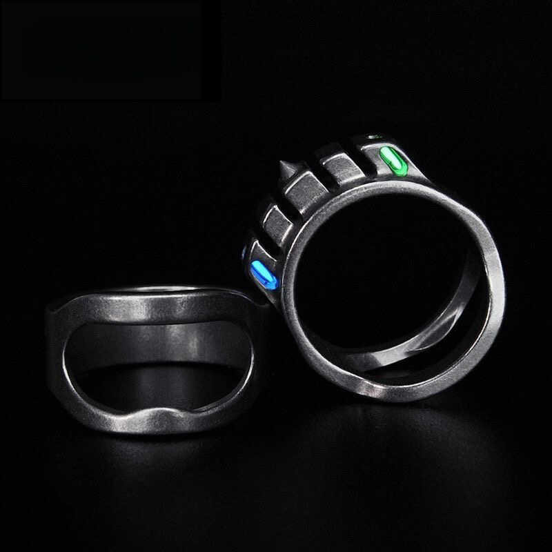 New 1 cold ring plus self-defense ring, niche, unique, personalized, creative, unique self-prot