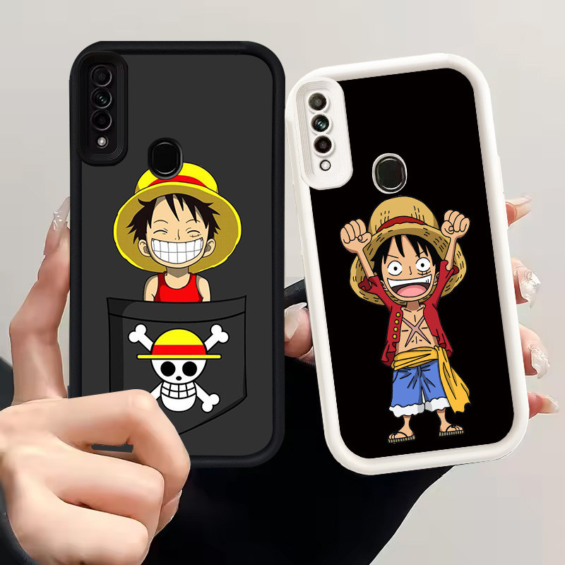 Casing untuk OPPO Reno 3 F15 A31 A91 Silikon Case H-71 One Piece Luffy