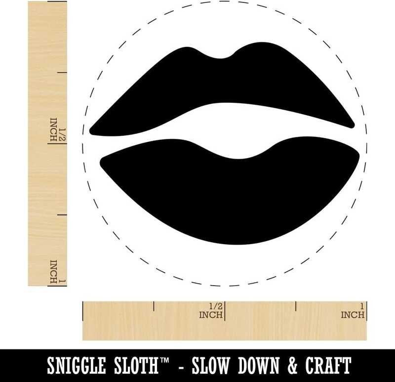 

Kiss Lips A.B.C.D.E. Rubber Stamp for Stamping Crafting Planners - 1 Inch Medium ing