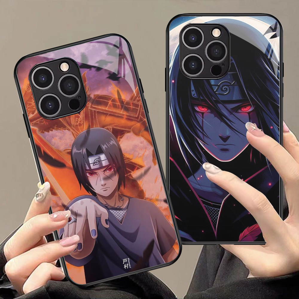Kaca Mewah Casing untuk iPhone XS 12 Mini X XR 11 Pro Max Case T-14 Itachi