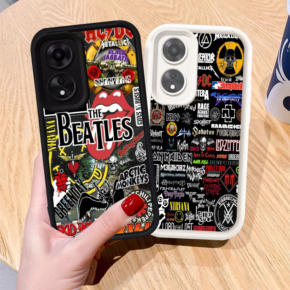 Casing untuk OPPO Reno 11 Pro 11F 8T 13F 5G Silikon Case H-94 Rock Band