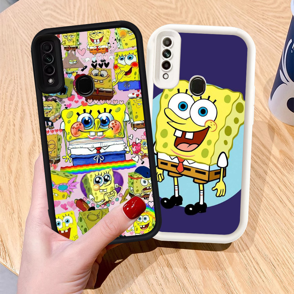 Casing untuk OPPO Reno 3 F15 A31 A91 Silikon Case H-82 SpongeBob