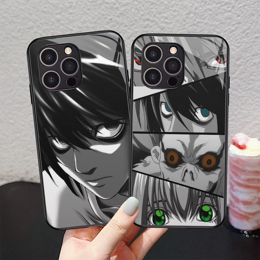 Kaca Mewah Casing untuk iPhone XS 12 Mini X XR 11 Pro Max Case T-3 Death Note